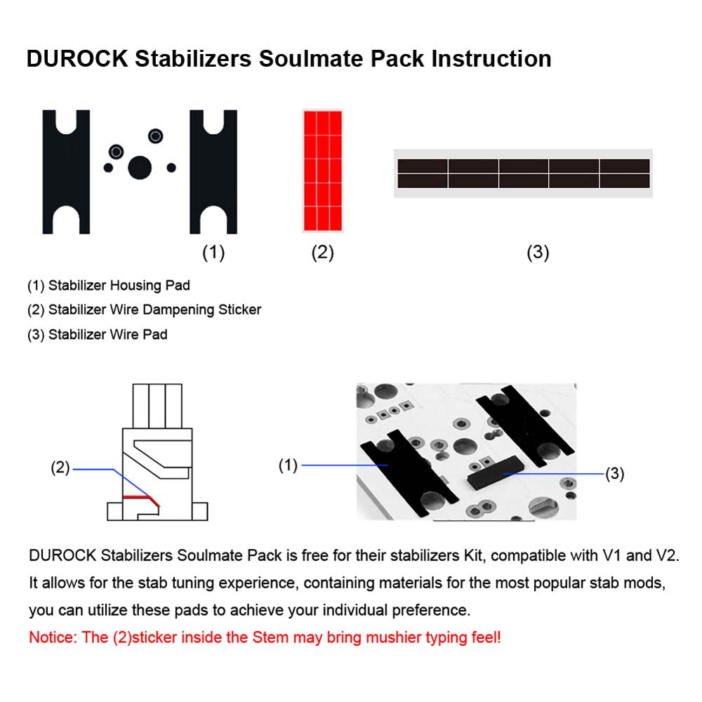 Durock Screw-in Stabilizers (V2) + Soulmate Tuning Kit